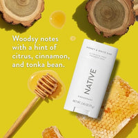 Thumbnail for Image 3 of Native Deodorant Contains Naturally Derived Ingredients, 72 Hour Odor Control, Deodorant for Women and Men, Aluminum Free, Honey & White Oak 2.65oz