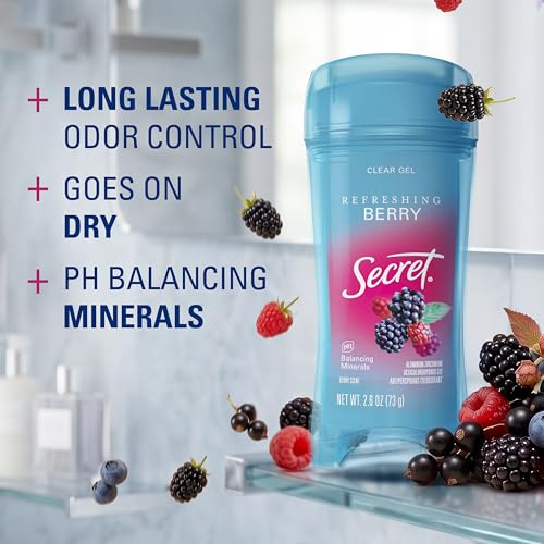 Image 2 of Secret Antiperspirant Deodorant for Women, Berry Scent, 2.6 oz Pack of 6