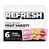 Thumbnail for Image 1 of Fruit Variety Pack for the product Refresh Gum Natural Sugar-Free Xylitol Chewing Gum