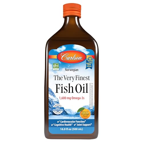 Image 1 of Default Title for the product Carlson The Very Finest Fish Oil, 1600 mg, Omega-3s, 500 mL (16.9 Fl Oz)