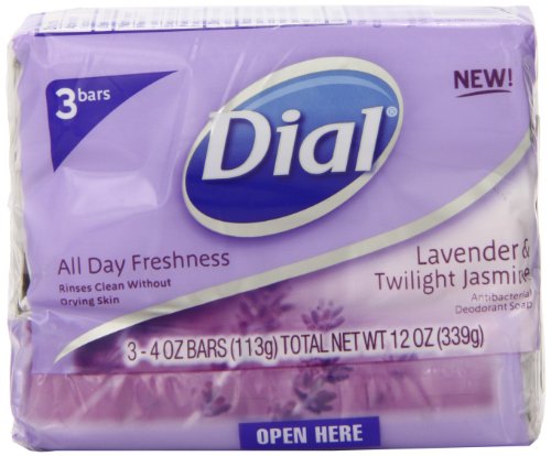 Image 1 of Default Title for the product Dial Antibacterial Deodorant Soap Lavender & Twilight Jasmine - 3 CT