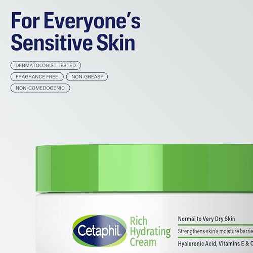 Image 7 of Cetaphil Rich Hydrating Night Face Cream, Hyaluronic Acid, Dry Skin, 1.7oz