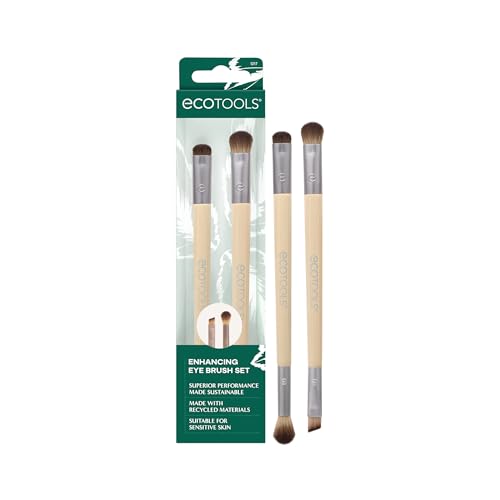 Image 1 of 2 Count (Pack of 1) / Eye Enhancing Duo for the product EcoTools Enhancing Eye Brush Set, Eye Makeup Brushes, 2 Piece