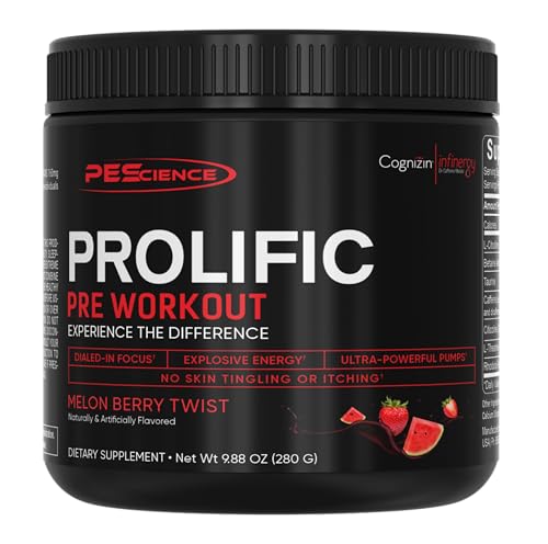 Image 1 of Default Title for the product PEScience Prolific Pre-Workout Powder, Melon Berry Twist, 40 Scoops