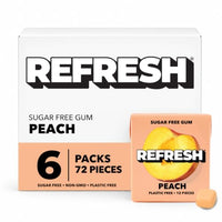 Thumbnail for Image 2 of Peach for the product Refresh Gum Natural Sugar-Free Xylitol Chewing Gum