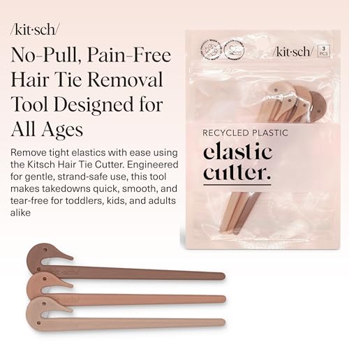 Image 3 of Kitsch Elastic Hair Tie Cutter Tool - 3pc Set