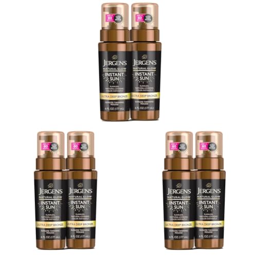 Image 9 of Bronce ultra profundo / 6 Fl Oz (Pack of 6) / 2 Pack (6 Fl Oz), Self Tanning Mousse for the product Jergens Natural Glow Self Tanner Mousse