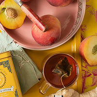 Thumbnail for Image 2 of Harney & Sons Peaches & Ginger Black Tea, 20ct sachet tin (Pack of 2)