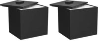 Thumbnail for Image 3 of Matte Onyx / 9 x 8 x 9 inches (Pack of 2) for the product CLEAN SKIN CLUB Cement Box for Disposable Clean Towels XL