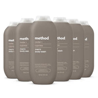Thumbnail for Image 1 of Default Title for the product Method Men? Body Wash, Cedar + Cypress, 18 fl oz, 6 Pack