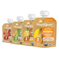 Thumbnail for Image 2 of Variety Pack / Pack of 8 (3 oz each) for the product Happy Baby Nutty Blends Stage 2 Baby Food Pouches
