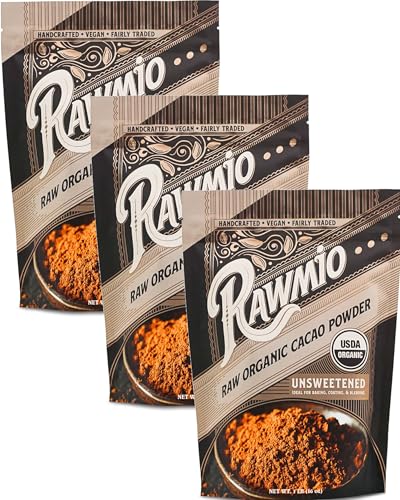 Image 1 of 16 Ounce (Pack of 3) for the product Rawmio Raw Organic Cacao Powder