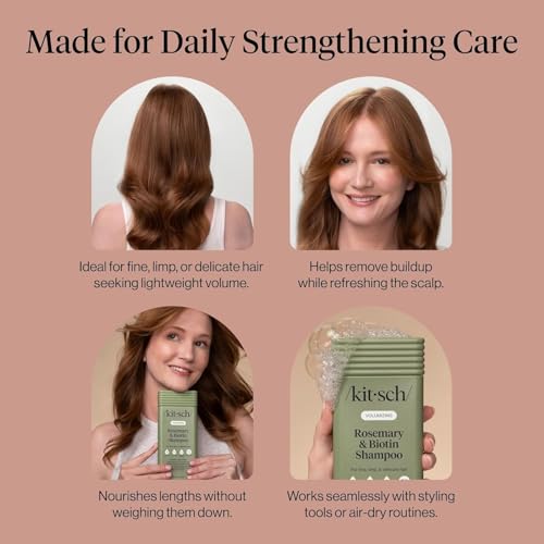 Image 4 of Kitsch Rosemary & Biotin Shampoo for Hair Growth – Made in USA, 12.3 oz