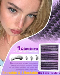 Thumbnail for Image 6 of EYDEVRO Wispy Lash Clusters Natural Eyelash Clusters DIY Lash Extensions
