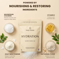 Thumbnail for Image 3 of Body Restore Magnesium Bath Salts – Giftable Therapeutic Mineral Bath Soak with Goat Milk, Oat & Probiotics for Dry Sensitive Skin, Relaxation & Skin Barrier Support – Hydration