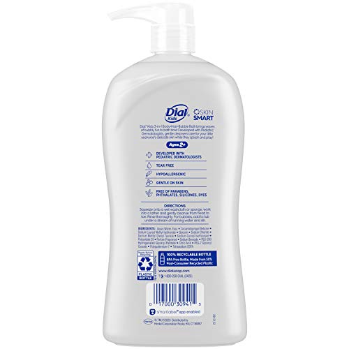 Image 2 of Dial Kids All-in-1 Body + Hair + Bubble Bath, Peach Scent, 32 Fl Oz, Pack of 2
