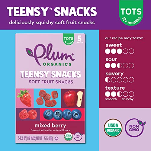 Image 10 of Plum Organics Teensy Snacks Organic Toddler Fruit Snacks