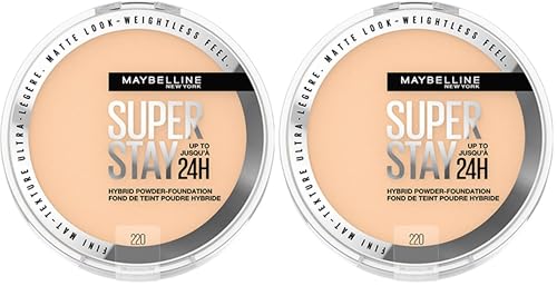 Image 24 of SUPERSTAY POWDER 220 / 0.2 Ounce (Pack of 2) for the product MAYBELLINE Super Stay Up To 24HR Hybrid Powder-Foundation