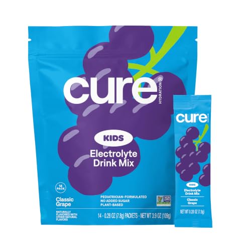 Image 1 of Default Title for the product Cure Hydration Kids Electrolyte Drink Powder Classic Grape 14 Packets