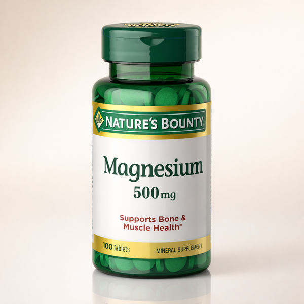 Nature's Bounty Magnesium 500 mg Tablets 100 Ea