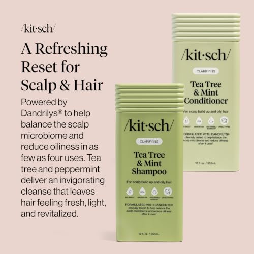 Image 5 of Kitsch Tea Tree & Mint Shampoo and Conditioner Set for Scalp Care