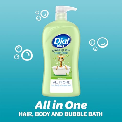 Image 3 of Dial Kids All-in-1 Body Wash + Hair + Bubble Bath, Melon Scent, 32 Fl Oz