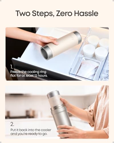 Image 5 of eufy Portable Breastmilk Cooler E10, 20 oz, Stainless Steel, BPA-Free