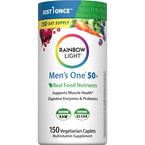 Image 1 of 150 Count for the product Rainbow Light Mens Multivitamin One + for 50 Plus