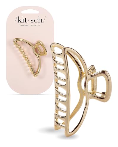 Image 1 of Gold (1 Piece) / 1 Count (Pack of 1) for the product Kitsch Open Shape Metal Hair Clips for Women - Gold, 1 Pc