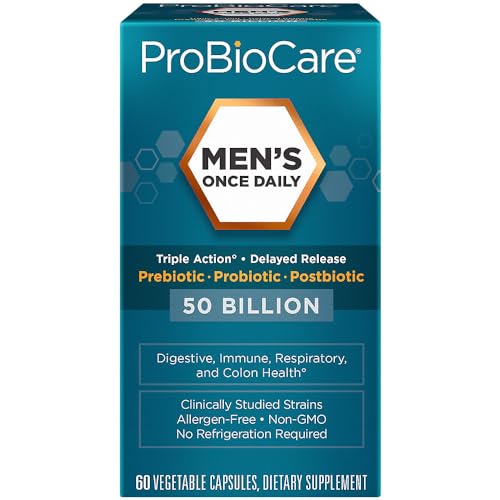 Image 2 of ProBioCare Men’s Once Daily Probiotic, 50B CFU, Digestive Health, 60 Caps