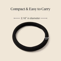 Thumbnail for Image 5 of Kitsch Elastic Hair Ties No Damage | Stretchable Hair Bands - Black, 20pcs