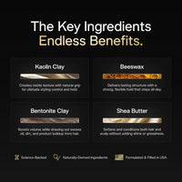 Thumbnail for Image 5 of BASED BODYWORKS Hair Clay for Men 3oz