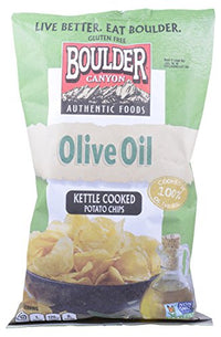 Thumbnail for Image 1 of Default Title for the product Boulder Canyon Kettle Cooked Potato Chips, Olive Oil, Sea Salt, 6.5 Ounce