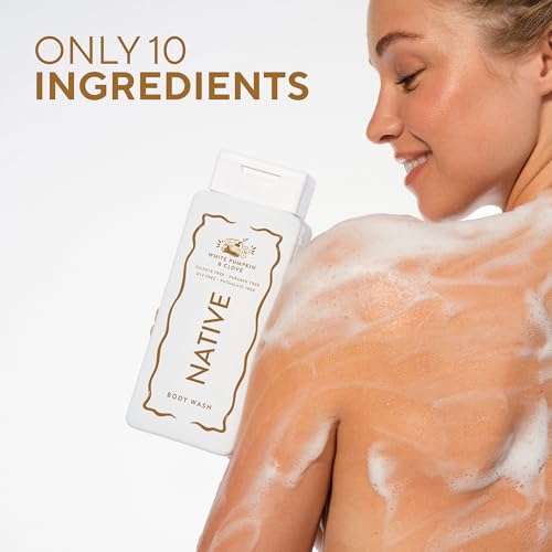 Image 3 of Native Clean Body Wash for Women & Men, White Pumpkin & Clove, 18 fl oz