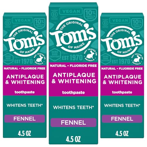 Image 1 of Default Title for the product Tom's of Maine Antiplaque and Whitening Toothpaste, Fennel, 4.5 Ounce (Pack of 24)