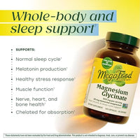 Thumbnail for Image 3 of MegaFood Magnesium Glycinate 500mg, Normal Sleep & Stress, 120 Capsules