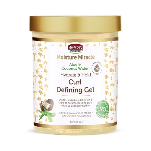 Image 2 of 18 Ounce (Pack of 1) for the product African Pride Moisture Miracle Hydrate & Hold Curl Defining Gel for Curly & Coily Hair, 18oz, Pack of 3