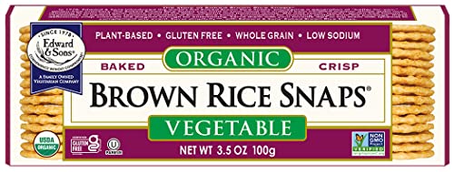 Image 4 of Vegetable / 3.5 Ounce (Pack of 12) for the product Edward & Sons Brown Rice Snaps