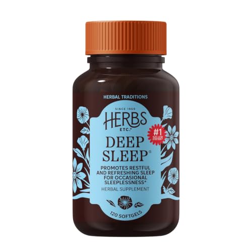 Image 1 of 120 Count (Pack of 1) for the product Herbs Etc. Deep Sleep Softgels