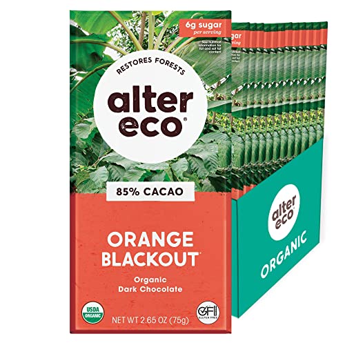 Image 10 of Orange Blackout / 2.65 Ounce (Pack of 12) for the product Alter Eco Dark Chocolate Bars