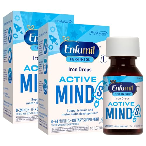 Image 2 of 1.69 Fl Oz (Pack of 2) for the product Enfamil Fer-In-Sol Baby Iron Supplement Drops, 50 mL Dropper Bottle