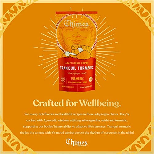 Image 7 of Chimes Tranquil Turmeric Adaptogen Ginger Chews Candy - 1 Pack