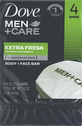 Image 2 of Dove Men+Care 3 in 1 Bar To Clean and Hydrate Skin Extra Fresh More Moisturizing Than Bar Soap 3.75 oz 10 Bars