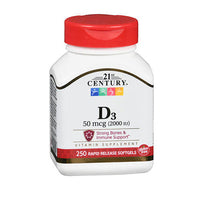 Thumbnail for 21st Century D3- Super Strength 2000 IU 250 Caps