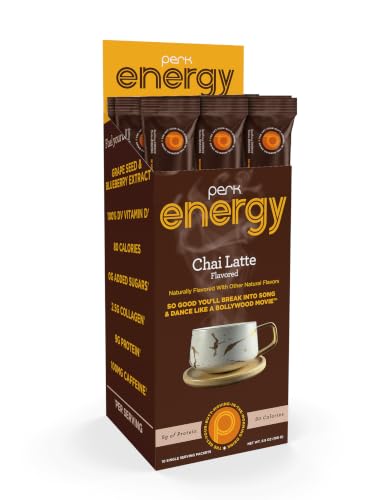 Image 1 of Default Title for the product Perk Energy Drink Mix (Chai Latte) 10 Stick Packs