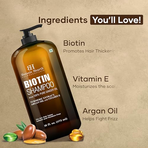 Image 5 of Botanic Hearth Biotin Shampoo With 100% Pure Ginger Oil - 16 Fl. oz