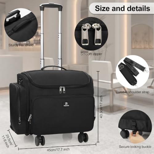 Image 5 of Relavel Hair Tools Travel Bag, Rolling Makeup Case, Heat Resistant Lining