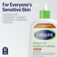 Thumbnail for Image 7 of Cetaphil Advanced Radiance Body Lotion, Dry, Sensitive Skin, 8oz, 3ct