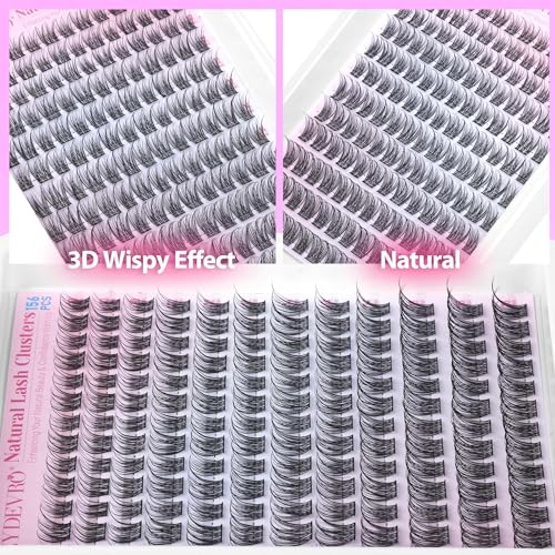 Image 5 of EYDEVRO Natural Lash Clusters Wispy Eyelash Clusters 10-16mm