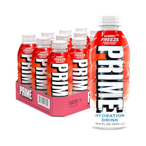 Image 1 of Default Title for the product PRIME Hydration CHERRY FREEZE, Sports Drinks with Coconut Water, Electrolyte Enhanced to Replenish Fluids, Zero Added Sugar, B Vitamins, Antioxidants, Made with Natural Flavors, 16.9 Fl Oz 12 Pack